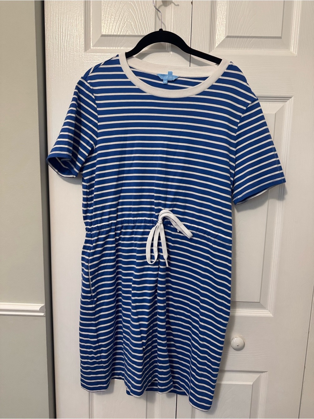 Draper James Blue and White Striped Tee